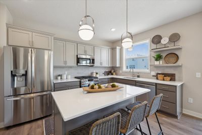 Soft close cabinets doors/drawers and open shelves for decorating! | Image 2