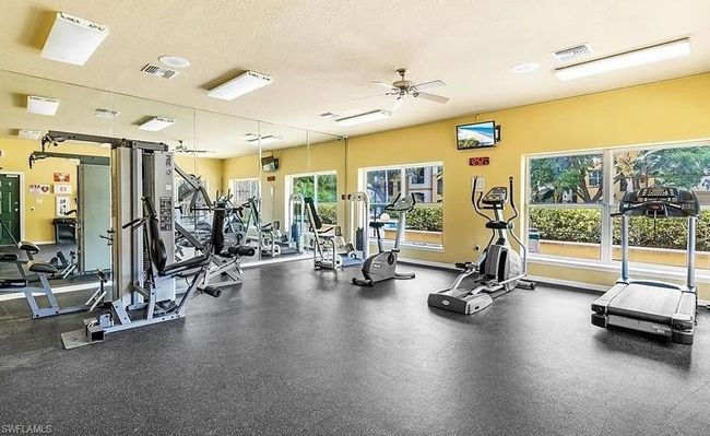 Gym with a wealth of natural light, visible vents, and a ceiling fan | Image 24