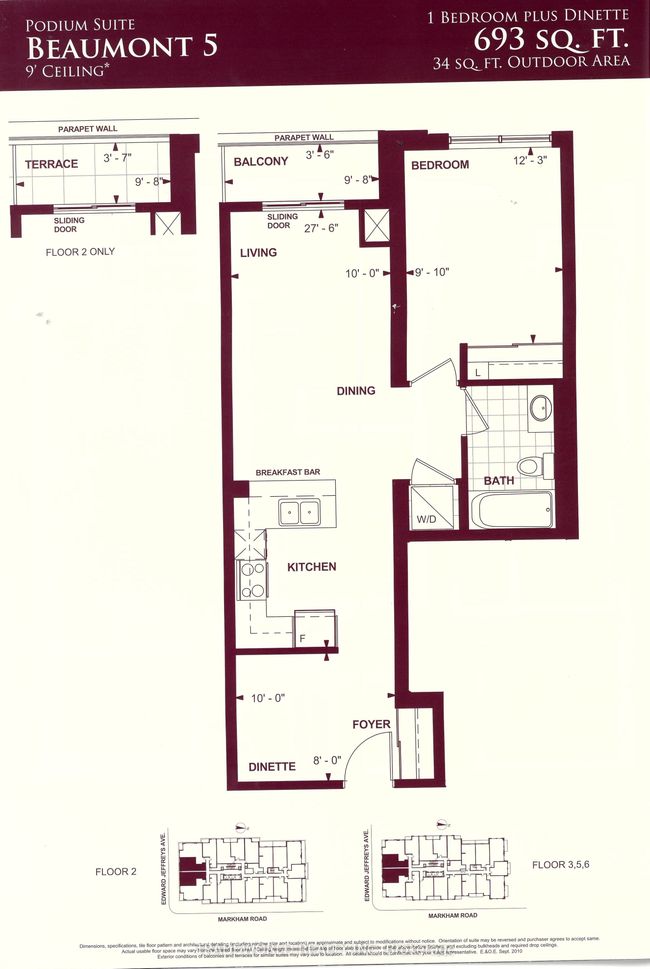 606 - 9500 Markham Rd, Condo with 2 bedrooms, 1 bathrooms and 1 parking in Markham ON | Image 14