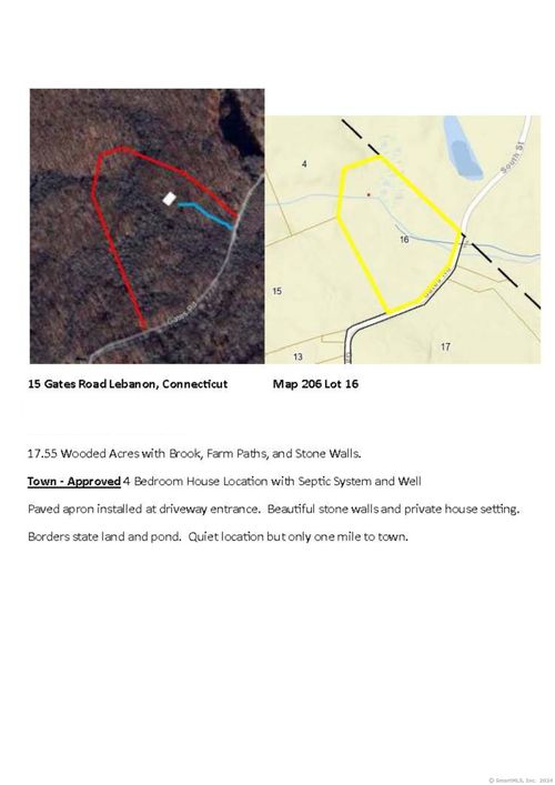 Map 206 Lot 6 Gates Road, Lebanon, CT, 06249 | Card Image