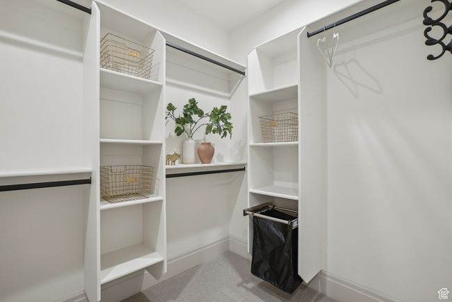 Spacious closet with light colored carpet | Image 51