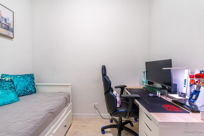Office area with baseboards and light wood-style flooring | Image 9