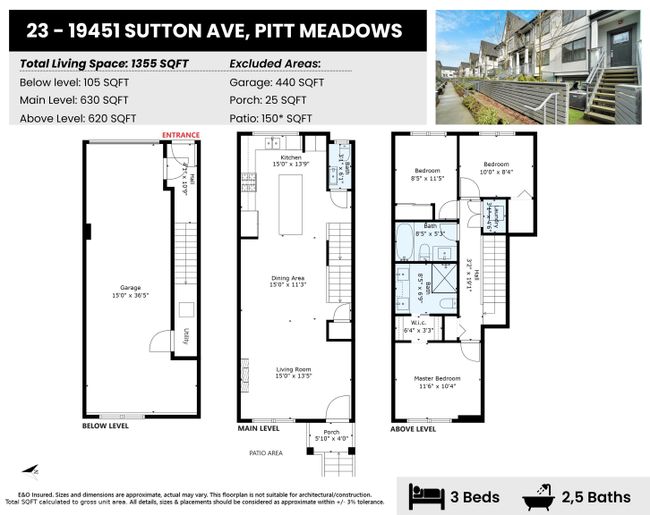 23 - 19451 Sutton Avenue, Townhouse with 3 bedrooms, 2 bathrooms and 2 parking in Pitt Meadows BC | Image 37