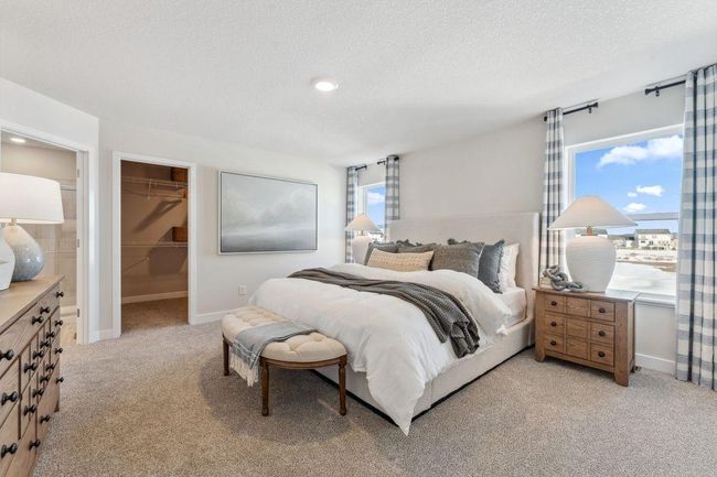 Your spacious primary suite has a private bath and separate walk in closet. Photo of model home, colors and finishes will vary. | Image 25
