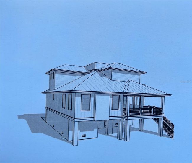 Rear elevation of home with plans in place | Image 24