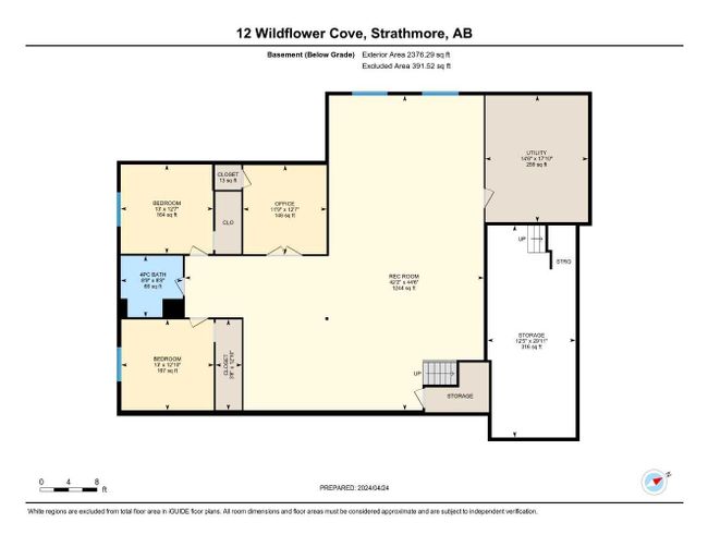 12 Wildflower Cove, Home with 5 bedrooms, 3 bathrooms and 12 parking in Strathmore AB | Image 48
