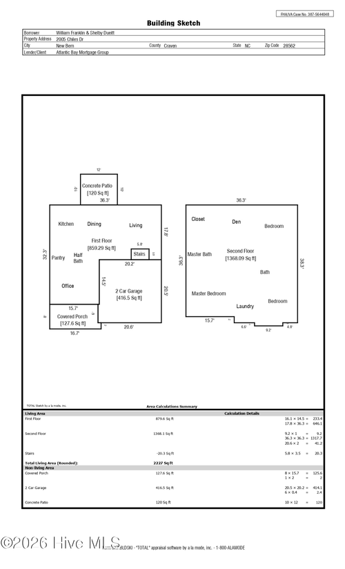 2005 Chiles Dr, New Bern, NC, 28562-5543 | Card Image