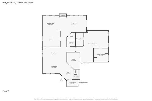 908 Justin Dr, Yukon, OK, 73099-2150 | Card Image