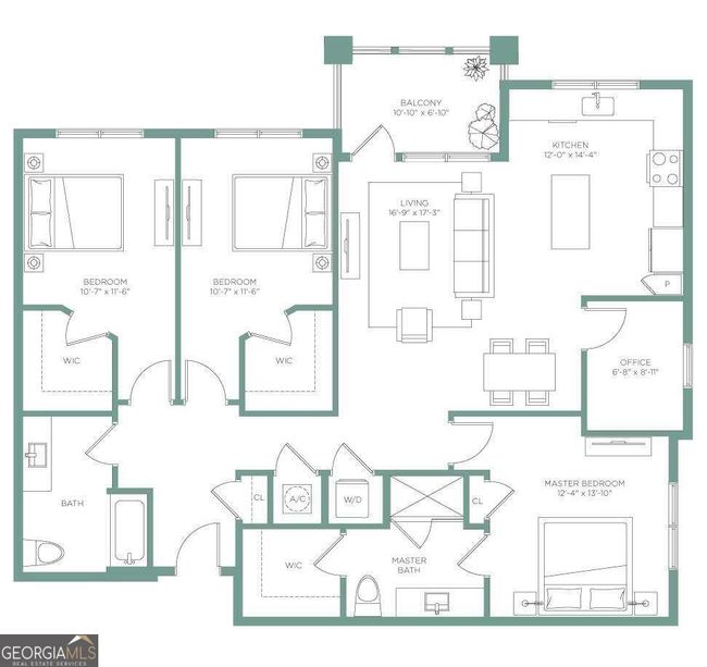 APT-1212 - 1520 Laurel Crossing Pkwy, Condo with 3 bedrooms, 2 bathrooms and 2 parking in Buford GA | Image 11