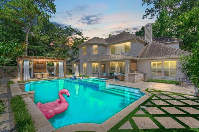 Welcome to your private Resort!!! Salt water pool and spa. Pergola with TV area. Outdoor kitchen and covered seating. | Image 36