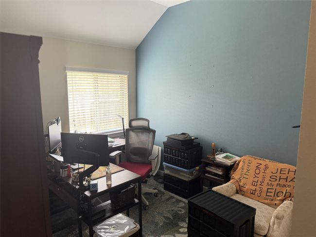 Carpeted home office featuring lofted​​‌​​​​‌​​‌‌​‌‌​​​‌‌​​‌‌​‌​​​​​‌ ceiling | Image 5
