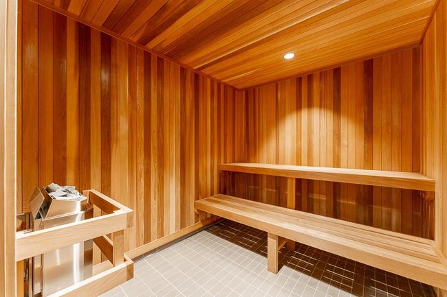 View of sauna / steam room with tile patterned flooring | Image 35