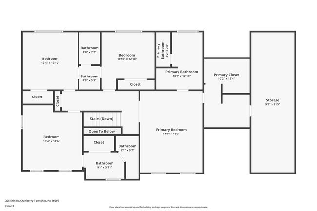 205 Erin Dr, House other with 5 bedrooms, 5 bathrooms and 3 parking in Cranberry Twp PA | Image 44