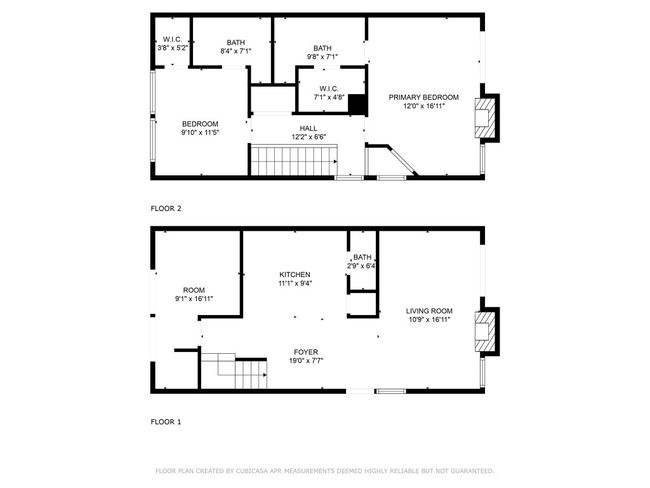 1st and 2nd floor floorplan. Estimated dimensions. | Image 34