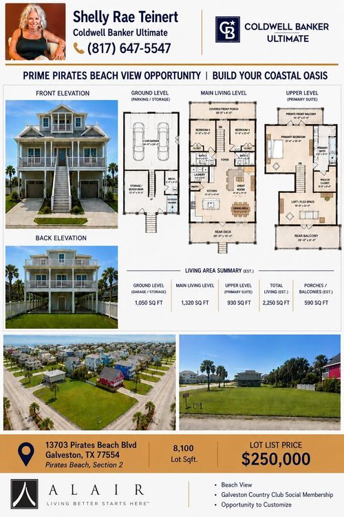 13703 Pirates Beach Blvd, Galveston, TX, 77554 | Card Image