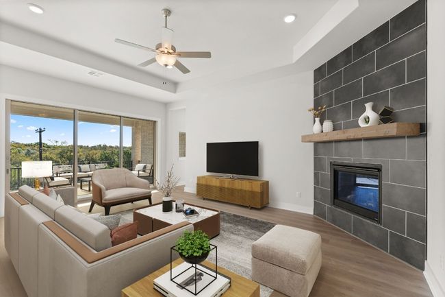 Family Room with Tray ceiling - Virtually Staged | Image 11