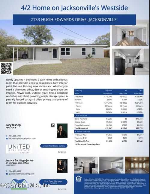 2133 Hugh Edwards Dr, Jacksonville, FL, 32210-2929 | Card Image