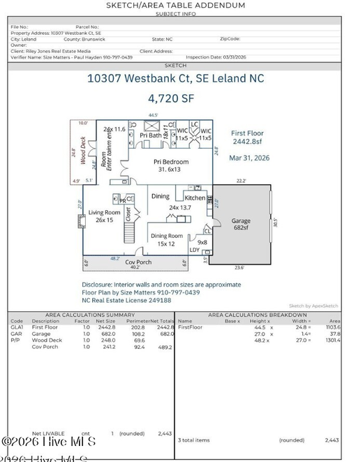 10307 Westbank Ct Se, Belville, NC, 28451-9581 | Card Image