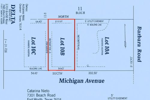 Lot 10B Michigan Ave, Fort Worth, TX, 76114-3834 | Card Image