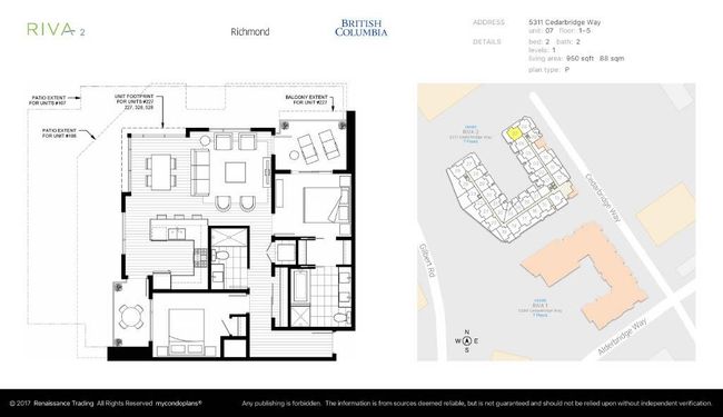 207 - 5311 Cedarbridge Way, Condo with 2 bedrooms, 2 bathrooms and 2 parking in Richmond BC | Image 2