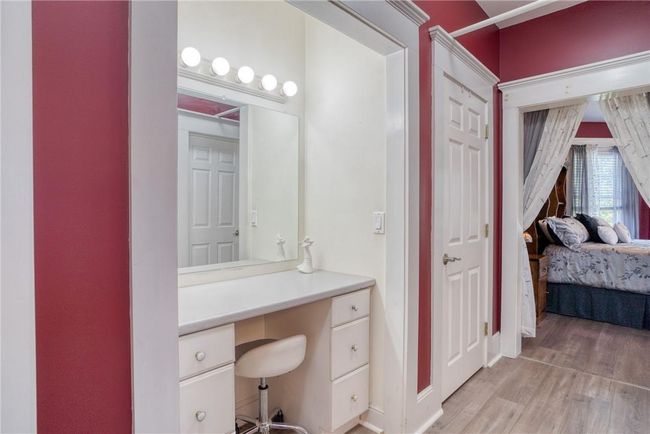 Bathroom with vanity and hardwood / wood-style floors | Image 14