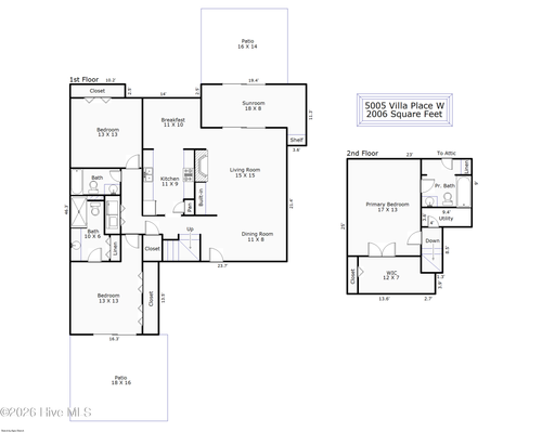 5005 Villa Pl W, Wilmington, NC, 28409-2628 | Card Image