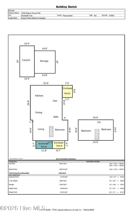 1239 Salem Church Rd, Elizabeth City, NC, 27909-7415 | Card Image