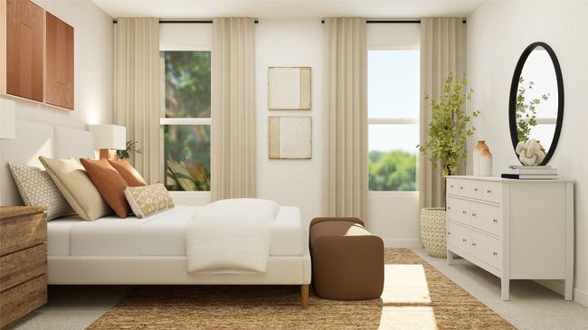 Bedroom featuring multiple windows and light carpet | Image 5