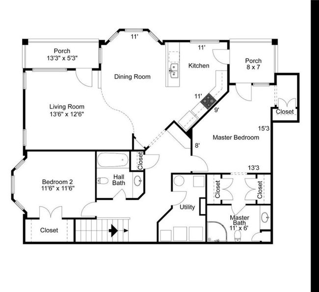 This is one of the most popular floor plans at the Pointe and beng on the 2nd floor with dual balconies allows for extended living space. | Image 49