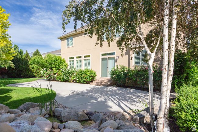Water feature in backyard adjacent to patio | Image 39