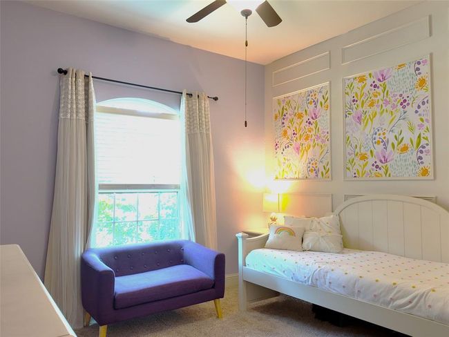Downstairs Bedroom with custom trim and wallcovering | Image 16