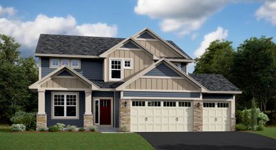 (Exterior rendering, actual homes finishes will vary) The Lewis has remarkable curb appeal and is sure to impress! | Image 1