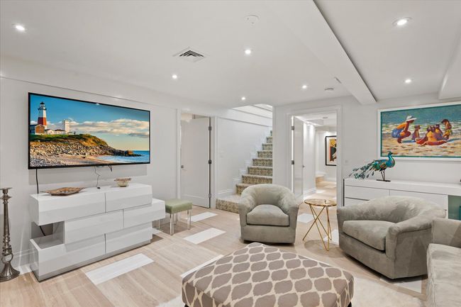 Living area featuring stairway, recessed lighting, and light wood-style floors | Image 19