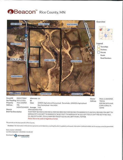 9511 Jasper Trl, Montgomery, MN, 56069 | Card Image