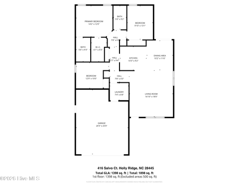 416 Salvo Ct, Holly Ridge, NC, 28445-8609 | Card Image