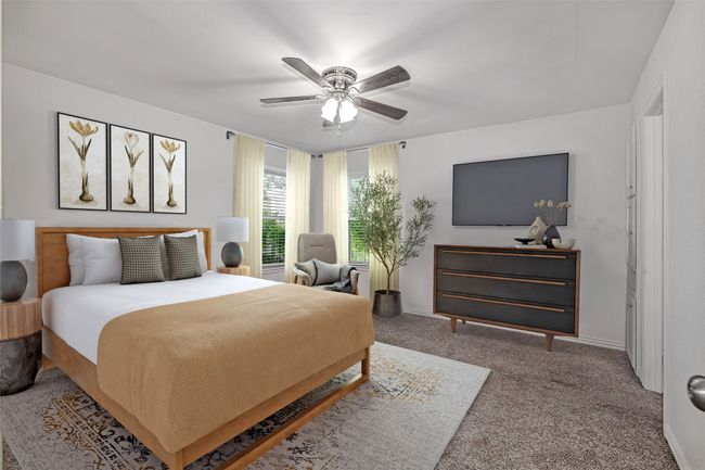 virtually staged primary bedroom | Image 5