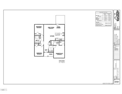 Camden B 1200SF ranch - Floor Plan - jpg | Image 2