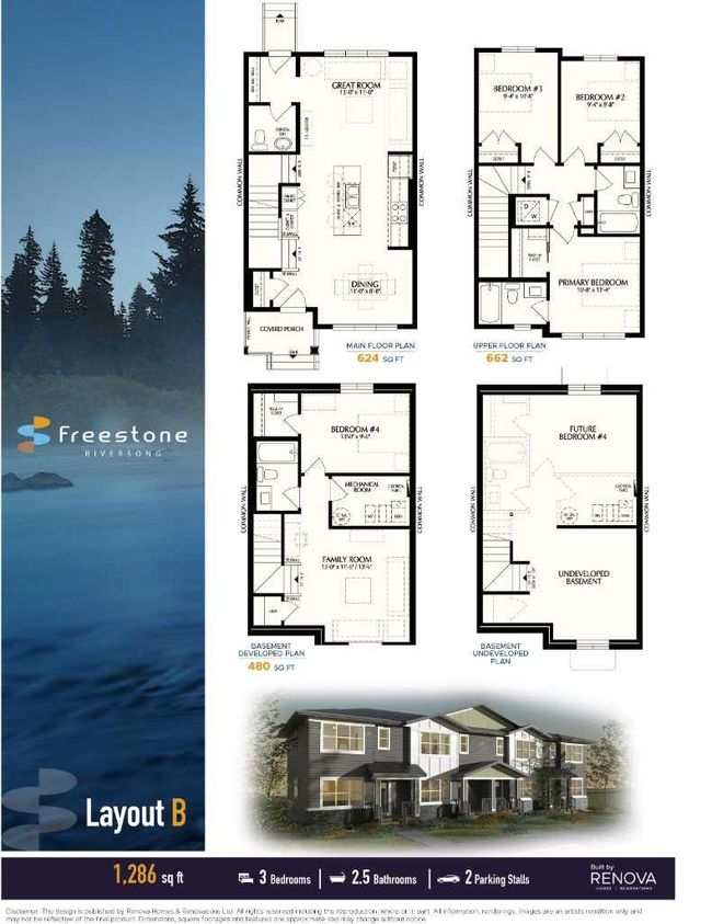 1004 - 525 River Heights Drive, Home with 3 bedrooms, 2 bathrooms and 2 parking in Cochrane AB | Image 3