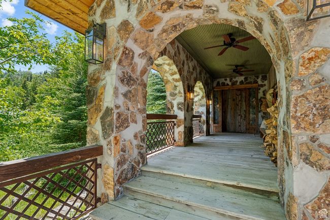 Wooden deck with ceiling fan | Image 58