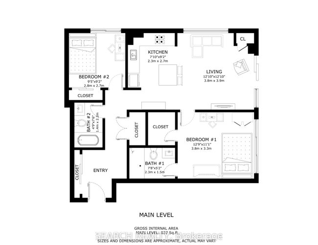 404 - 2093 Fairview St, Condo with 2 bedrooms, 2 bathrooms and 1 parking in Burlington ON | Image 39