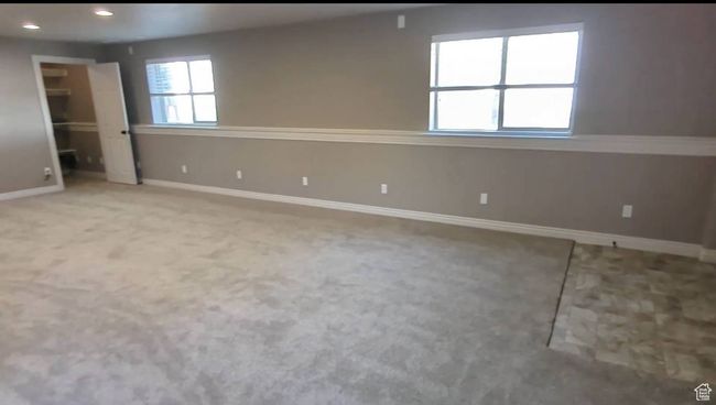 Unfurnished bedroom with baseboards, recessed lighting, and carpet flooring | Image 43