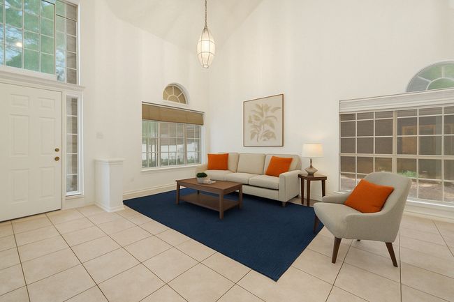 light and bright living room with high ceilings | Image 6