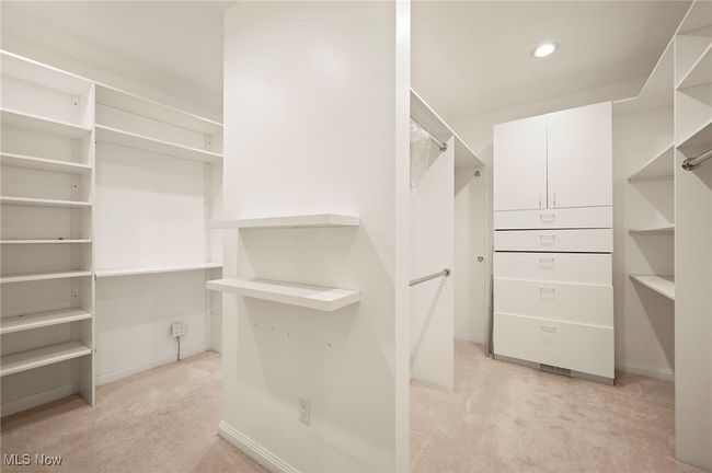 Spacious closet featuring light colored carpet | Image 10