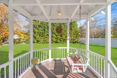 Front Porch Gazebo with porch swing. | Image 3