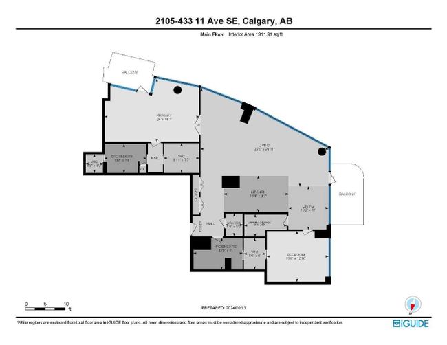 2105 - 433 11 Avenue Se, Home with 2 bedrooms, 2 bathrooms and 2 parking in Calgary AB | Image 50