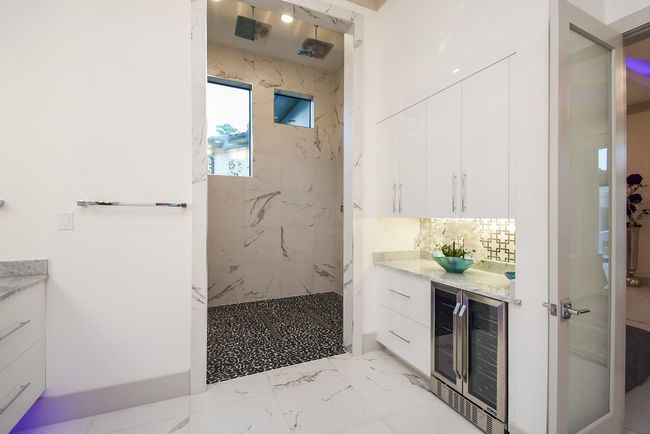 Built in fridge and countertop area can be used as a coffee bar. | Image 26