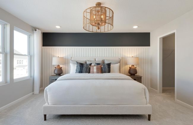 Welcome to the Primary Bedroom. The Ashton bedroom is a calming oasis and the perfect retreat at the end of the day! Photo of model home. | Image 10