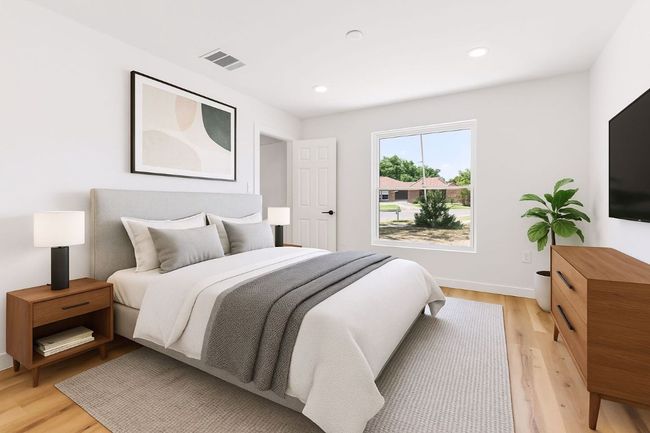 Bedroom featuring light wood-style flooring and recessed lighting | Image 28