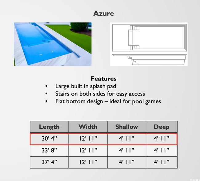 Optional Azure 30' Fiberglass Pool Upgrade | Image 4