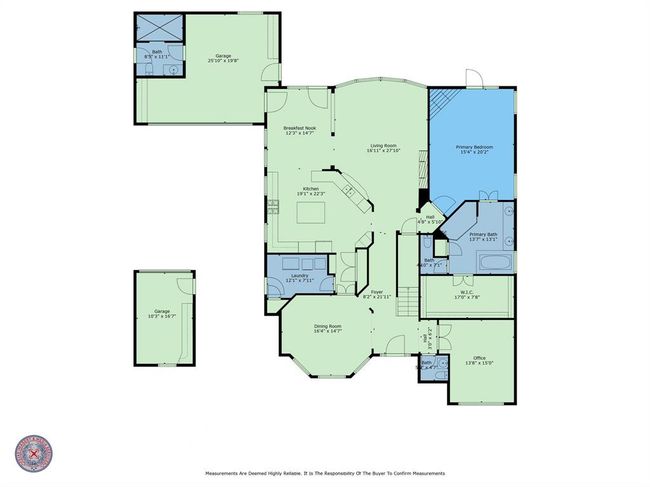 Downstairs floorplan with measurements. | Image 49